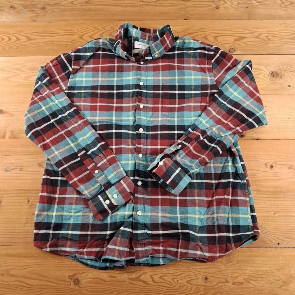 Goodfellow Button Up Oxford Xxl Plaid